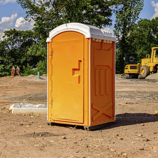 how often are the porta potties cleaned and serviced during a rental period in Woodlake Virginia